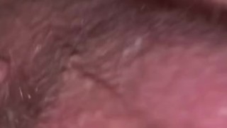 Trying to knot big black dildo