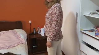 It excites me to show myself off in front of my stepson's friends, watching them jerk off