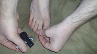 Clipping my toenails while trying to get those noises