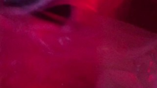 strobo ligths and water girl