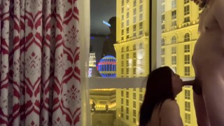 Vegas Throat goat swallows cum for sugar daddy