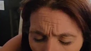 Sucking My Ex's Cock After Husband In Bedroom - Turned Washer On So We Don't Him -Almost Caught