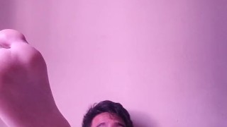 Gooner masturbating in his bedroom