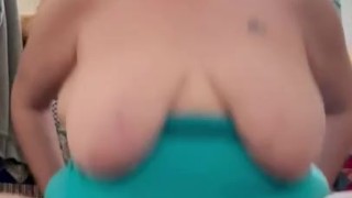 BOUNCING ON MY YOGA BALL WHILE I PLAY WITH MY BIG TITTIES AND WET PUSSY 🍑💦🥰❤️
