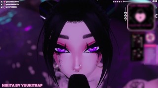 VRC SLUT SUCKS ON LATEX DILDO LIVE