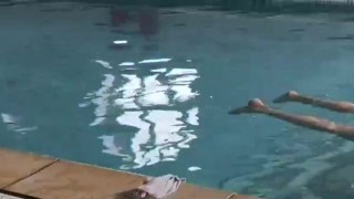 water wet pool see through bulge