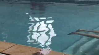 water wet pool see through bulge