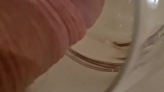 Pissing in a glass