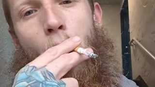 Power smoking a cigarette 🚬💨