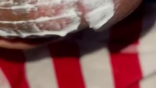 Cumshot on American boxers