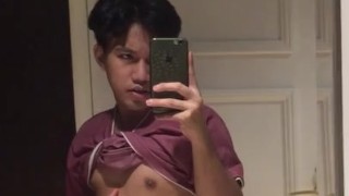 jerking while there are people outside the bathroom