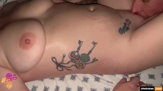 johnholmesjunior licking and sucking Michaela McKenzie's tight pussy at swinger party
