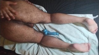 My feet shake as I shove my dildo deep in my asshole
