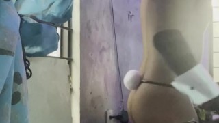 Posh bunny boy has fun with a BBC