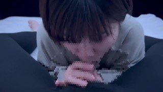 黒髪ショートカットの大学生が濃厚フェラ〇オで口内射精されて口から大量の精子が溢れだしちゃう♡ cum in mouth blowjob