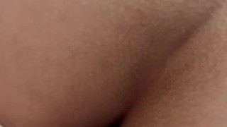 Closeup cumshot on hotel balcony