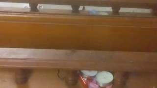 Jacking off with cum