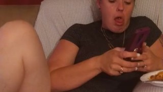 Sexy girl verbally talks to you while about dating while she eats food and teases with panties