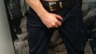 Getting hard and horny public dressing room