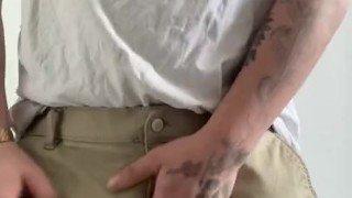 QUICK cum while roommates home!