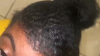 Ebony teen girl here waiting to get throat fuck 👀