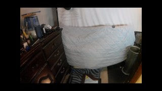 Sexy stud takes Very Large dildo nice and deep while standing up. Super HOT