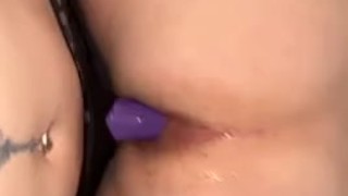 Pegging his ass as he begs for more.