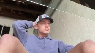 STROKING MY PIERCED COCK AND BUSTING ON UNDERWEAR
