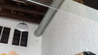 STROKING MY PIERCED COCK AND BUSTING ON UNDERWEAR