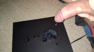 Precum Cum from Hard Curved Dick