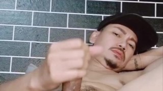 Thai guy jerk off many sperm