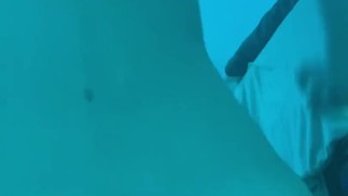 skinny chasity cage guy rides dildo for the first time