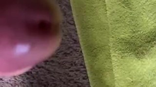 Jerking off cumshot with prostate anal toy