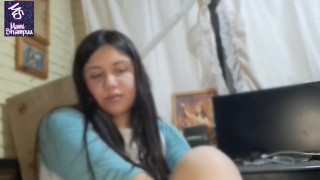 POV tu esposa caliente te chupa la verga para que te la cojas