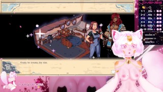 Neko Vtuber Plays Horny Pixel Game Cloud Meadow and Cucks Viewers While Cumming