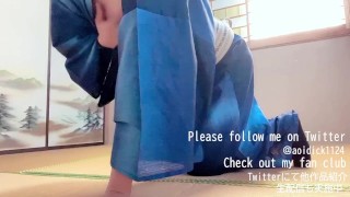 【浴衣イケメン】本気オナニーで沢山感じまくる変態日本男性