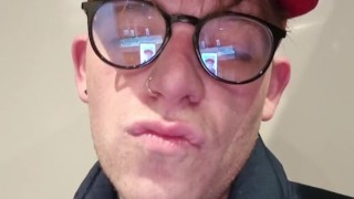 Twink in tesco toilets flops it out