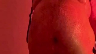 Latin Chub sensual dance in shower