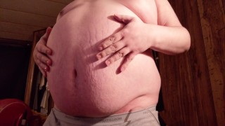 Belly Inflation with helium/compressor while kneeling