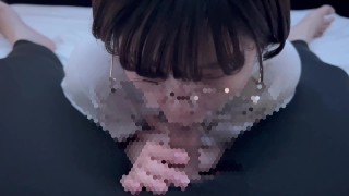 変態彼女「出していいよ...」精子欲しさにお願いして口いっぱいにして飲みこんでごっくん♡ cum in mouth gokkun
