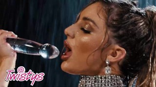 Twistys - Goddess Kayley Gunner Fucks Her Pussy With Her Toy While She Gets Showered With Water