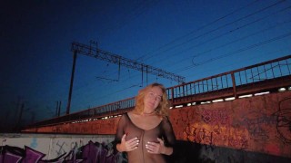 Extreme. On the highway, in full view of everyone, blowjob and tit fuck