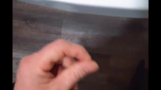 After work wank (still at work) wanted to cum, but not quite yet!