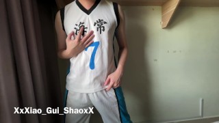 Kise Ryouta (Kuroko no Basuke) Cosplay Masturbation 【loud moaning+nipple play】