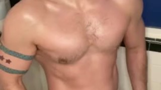 Jock pisses in jockstrap