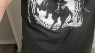 Taking a piss with my Zelda shirt on and my Dick growing while peeing