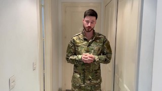 Soldier small penis and chastity humiliation