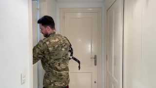 Soldier makes you his bondage sex slave