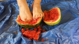 Feet Crush Watermelon ASMR