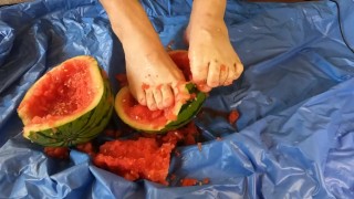 Feet Crush Watermelon ASMR